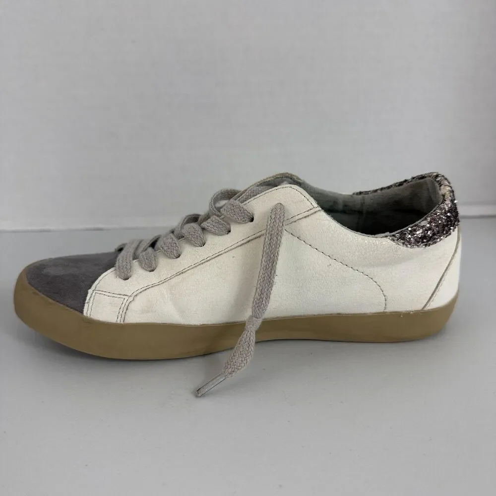SHU SHOP Kids Paris Sneakers White Gray Pink Star Shoes Size 3